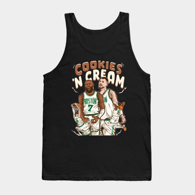 Jaylen Brown and Kristaps Porzingis "Cookies 'N Cream" Cartoon Tank Top by rattraptees